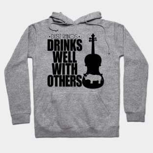 Drinks Well With Others black Hoodie